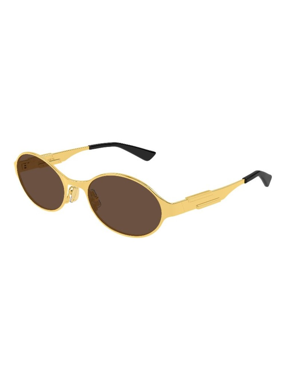New Bottega Veneta Unisex Sunglasses Gold Brown Lens Metal Frame BV1456S 001 55